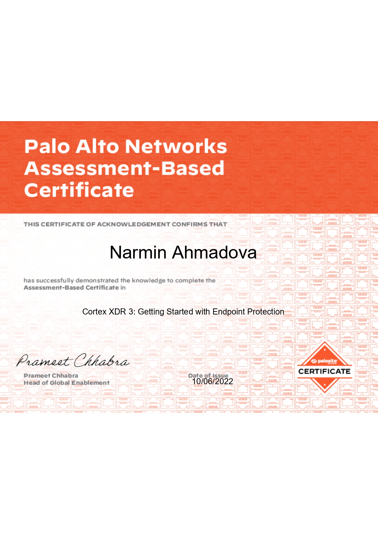 Narmin Ahmadova - Cortex XDR 3_ Getting Started with Endpoint Protection_page-0001